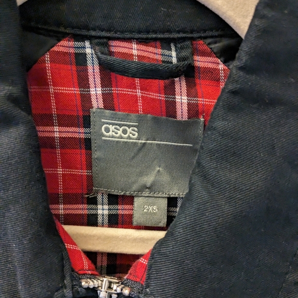 Navy Blue ASOS Men's Coat - Picture 2 of 3